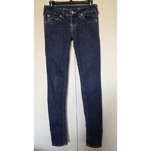 TRUE RELIGION Dark Denim Jeans Size 27 Excellent Pre-owned Condition
